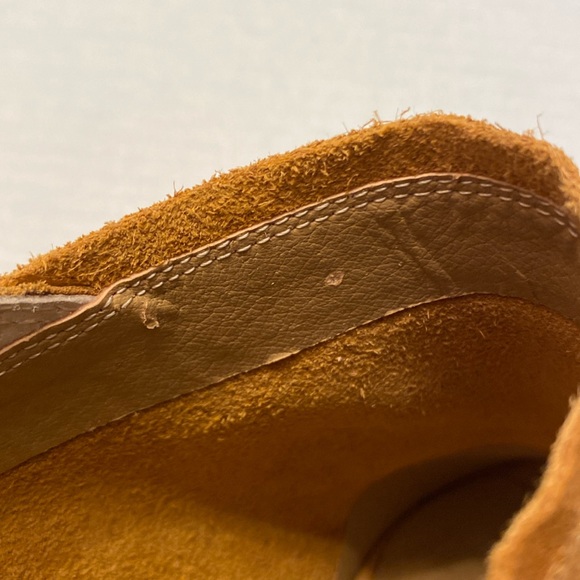 Lucky Brand Women's Tan Suede Peep Toe Booties, Size:8.5 - Picture 16 of 16